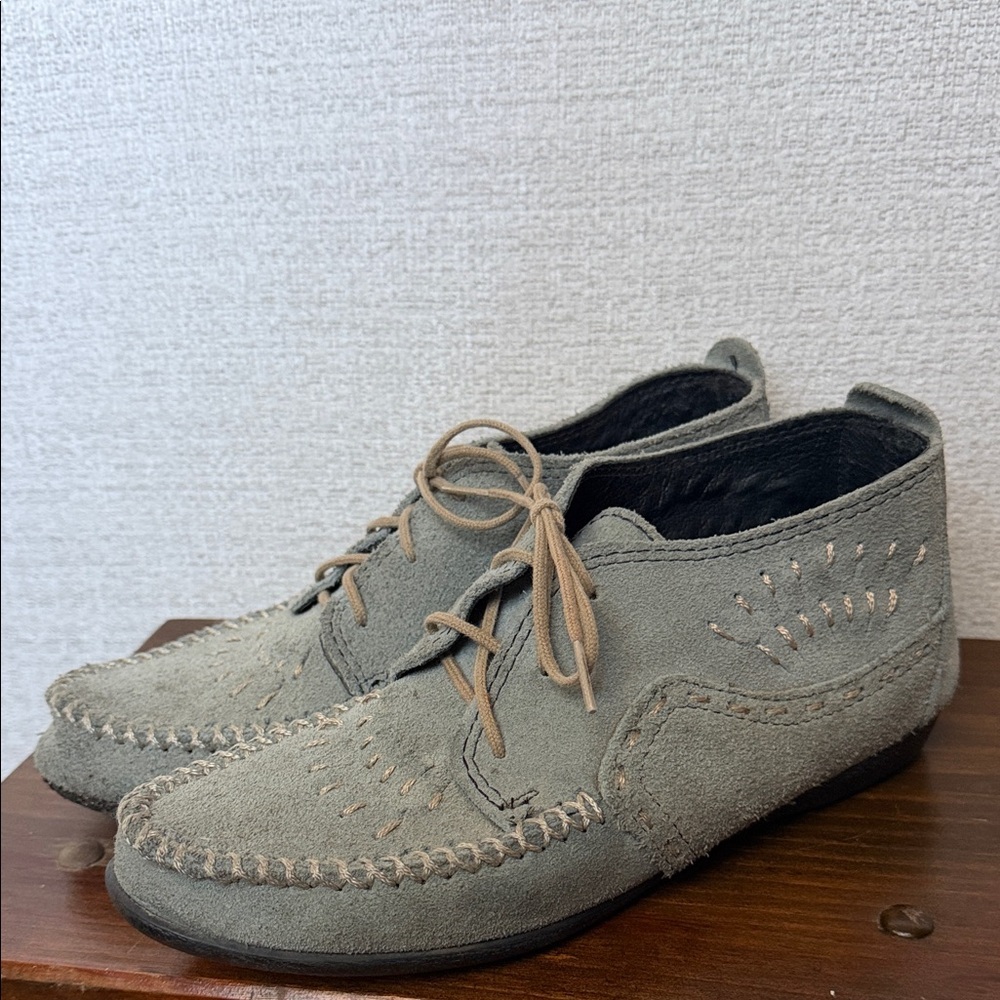 Minnetonka Women’s 8 Suede Moccasins Lace-Up Ankle Boots Softsole Comfort‎ Shoes